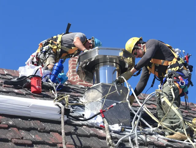 Protective chimney cap installed by Brookfield Chimney Sweep in Brookfield, CT