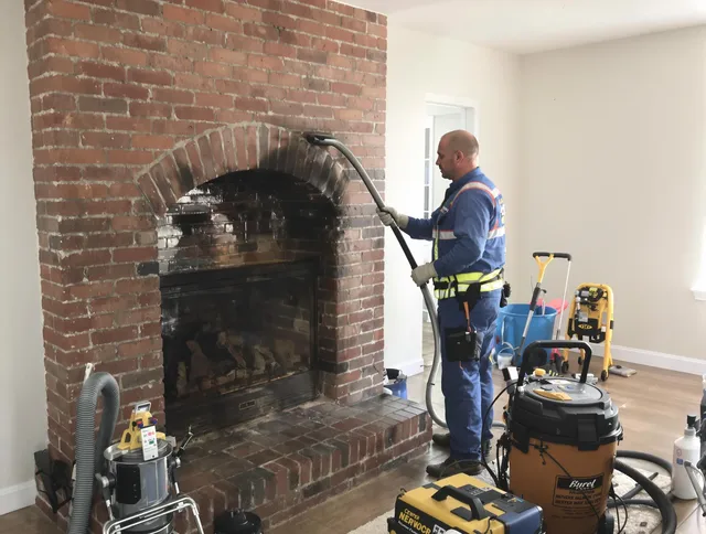 Brookfield Chimney Sweep expert performing detailed chimney sweep in Brookfield, CT