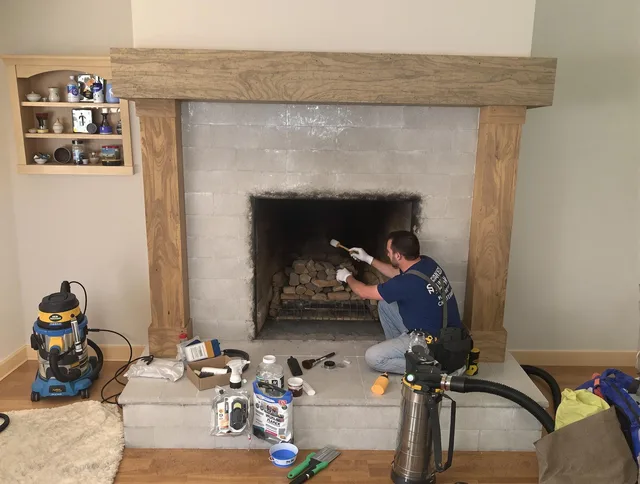 Detailed creosote removal process by Brookfield Chimney Sweep in Brookfield, CT