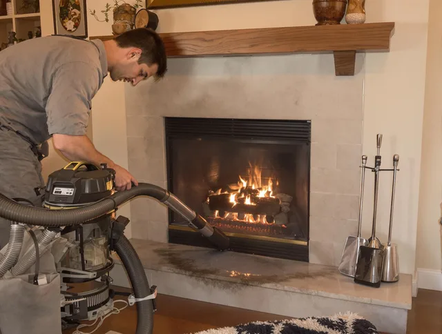 Routine fireplace upkeep by Brookfield Chimney Sweep in Brookfield, CT