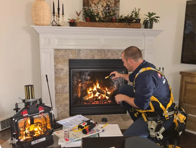 Safety-focused fireplace inspection by Brookfield Chimney Sweep in Brookfield, CT